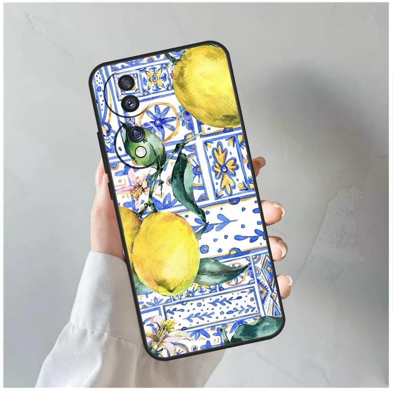 Mediterranean Lemon Case For Honor 90 Lite 50 70 Magic 5 6 Pro X6 X7 X8 X9 X6a X7a X8a X9a X9b X8b Cover Coque