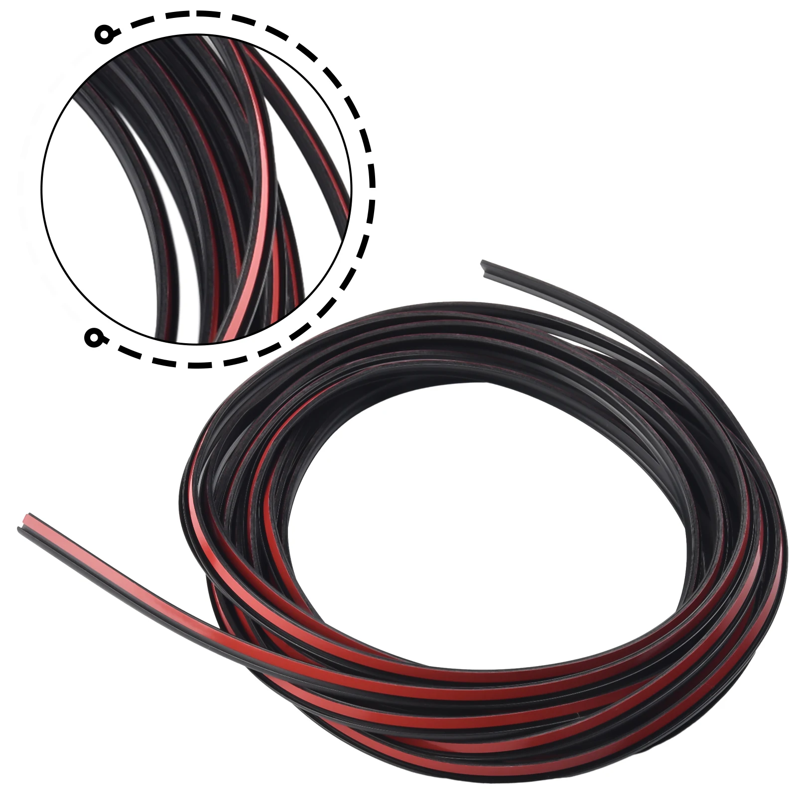 Car Rubber Sealing Strip 5M T-Type Rubber Sealing Strip Black For Auto Edge Trim Bumper Lip Side Skirts 5MM*7MM