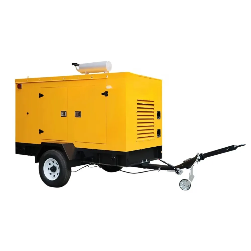 Huai Chai 30kw/50kw/100kw/300kw/500kw Single-phase AC Automatic DC Start Mobile Trailer Generator Set