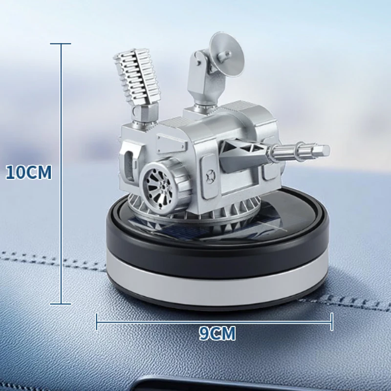 نسخة مطورة ستدوير البرميل مدفع دوار مثبت على السيارة يعمل بالطاقة الشمسية زينة عطر دوارة ممتعة للسيارة