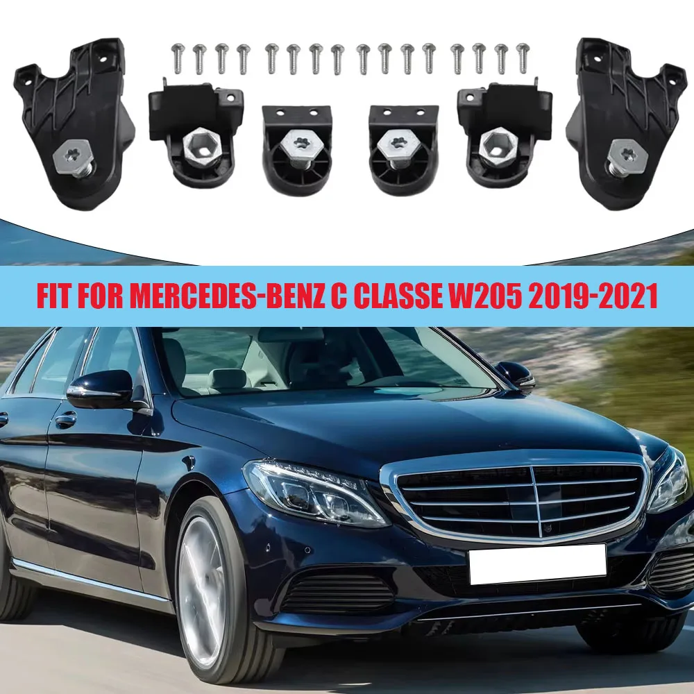 

A2058205902 A2058206002 Комплект для ремонта автомобильных фар с винтами для Mercedes-Benz Classe W205 2019-2021 левый правый пластик черный