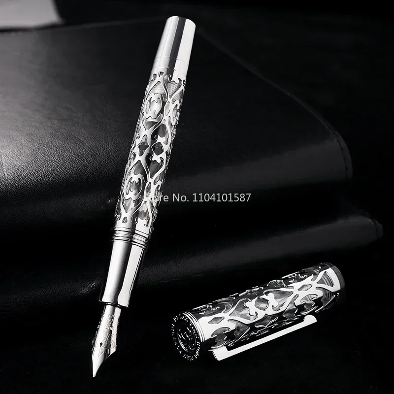 Hongdian D1 Piston Fountain Pen, EF, F Nib, Resin and Skeleton Hollow Writing Gift Pen