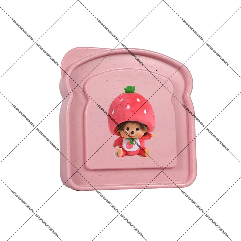 Monchhichi Bento Box Portable Bread Bin Printed Convenient Sandwich Containers Office Sliced Food Fruit Organization Toast Boxes