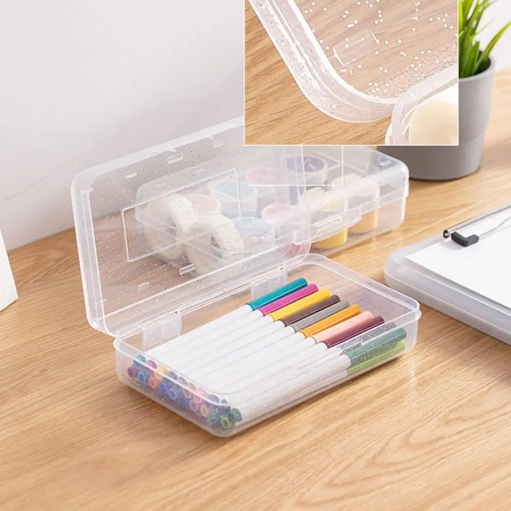 Plastic Pencil Case Transparent Pencil Case Spacious Durable Pencil Cases for Organized School Office Supplies for Kids