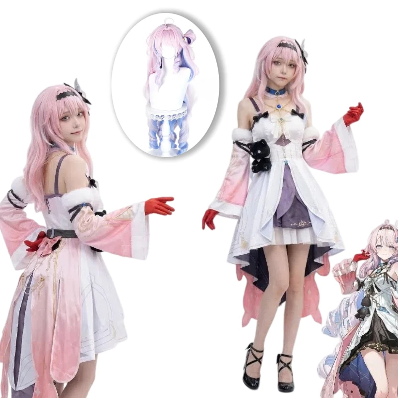 

Daniah Costume Game Wuthering Waves Cosplay White Long Dress with Accessories Wig Role Play Outfit Full Set for Women