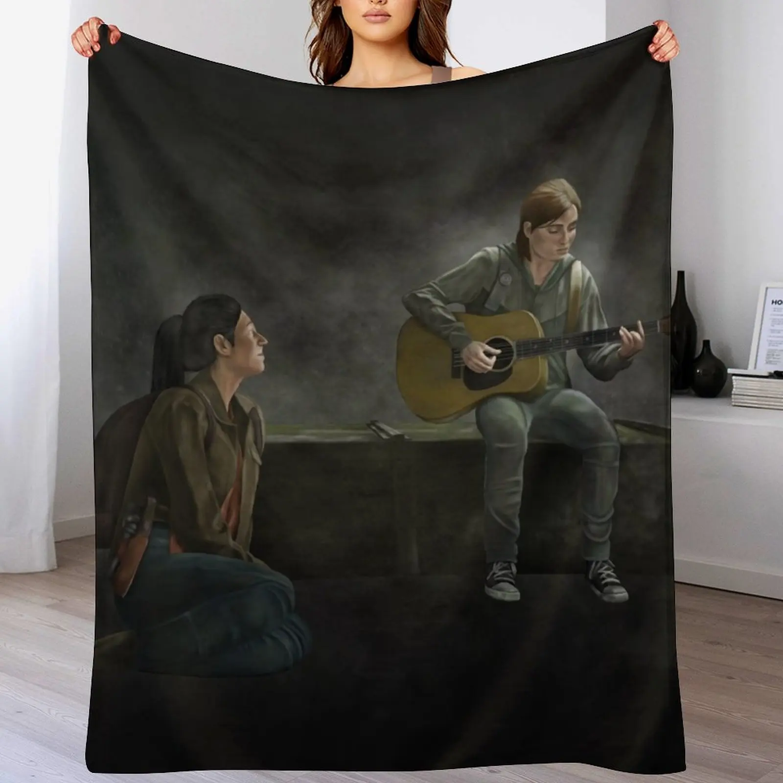 The Last of Us Ellie and Dina Throw Blanket Shaggy Heavy blankets ands Blankets