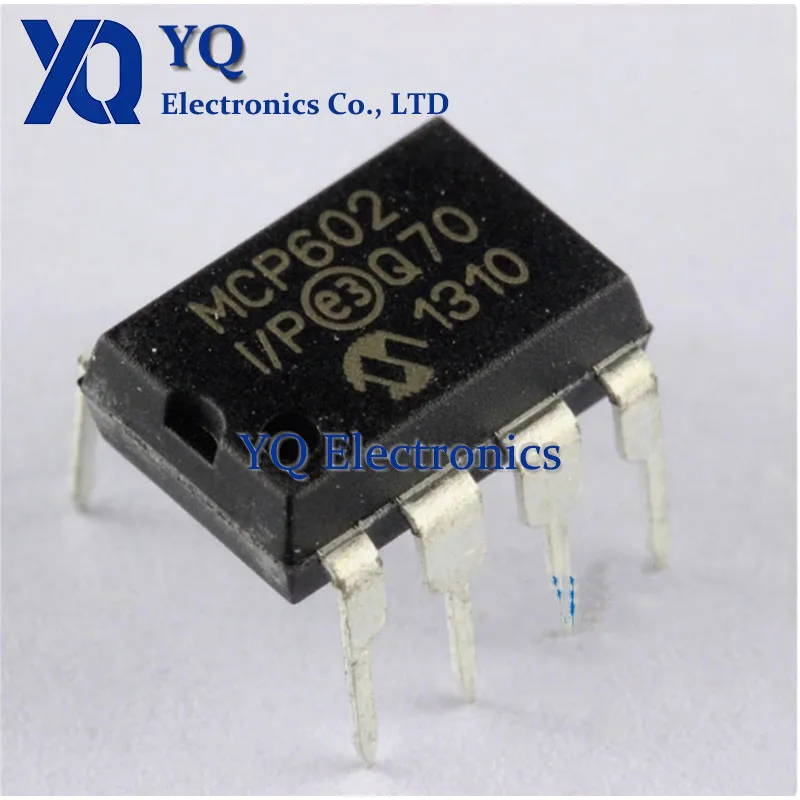 

10PCS/lot New OriginaI MCP602-I/P MCP602 DIP-8 Operational amplifier low-power dual channel amplifier