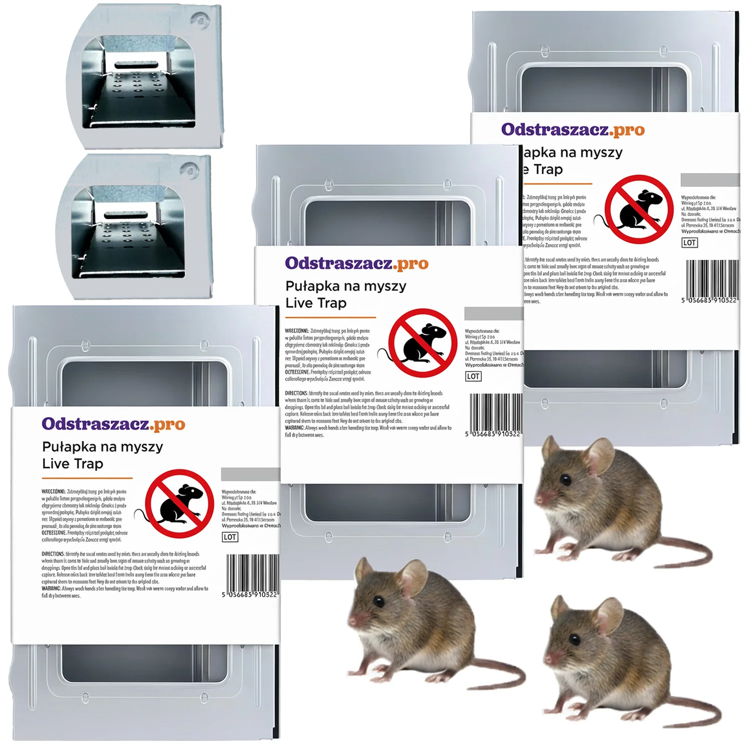 3X Muizenval Ratten Knaagdieren Ladap Cap Humane Sucetrap Perfecte Premium Beveiliging Mega Set