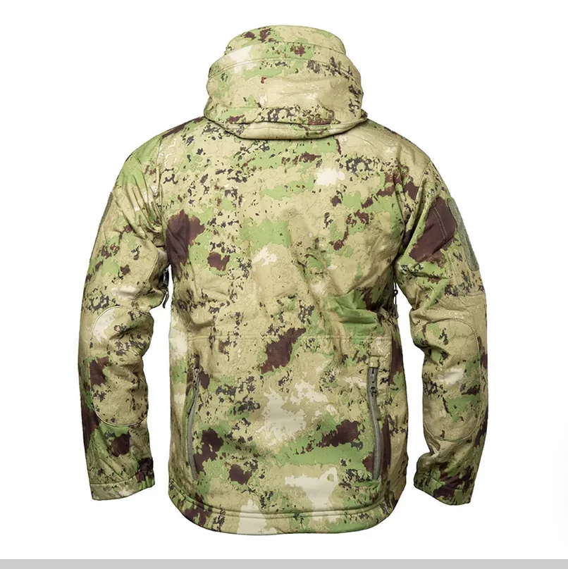 Fleece soft shell assault suit with thickened fleece tactical outdoor camouflage jacket