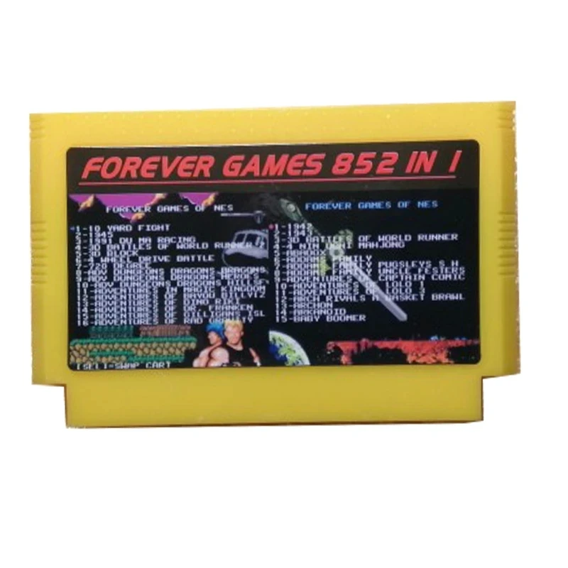 FOREVER DUO GAMES OF 852 in 1 (405+447) Game Cartridge for 60Pins game Cart, total 852 games 1024MBit Flash Chip in use