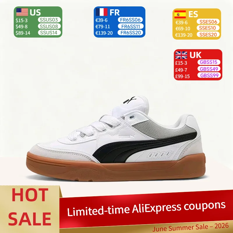 PUMA Park Lifestyle OG: Comfortable, Minimalist, Versatile, Lightweight, Low-Top Sneakers (Unisex) in White and Black 400497-01