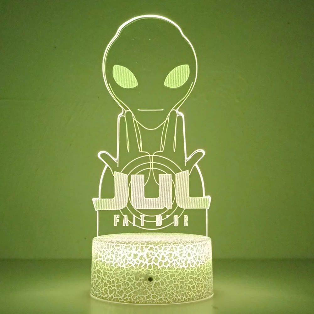 Anime JUL 3d Lamp Night Light for Kid Bedroom Decor Rapper Jul for Home Office Decoration Atmosphere Colorful Desk Lamp Gifts