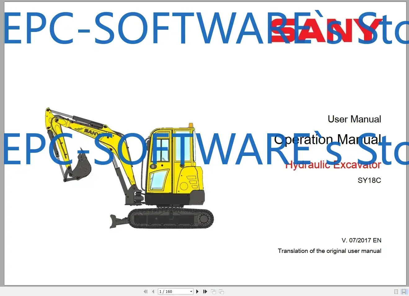 

Каталог запасных частей Sany Machinery Руководство по магазине и схема DVD PDF