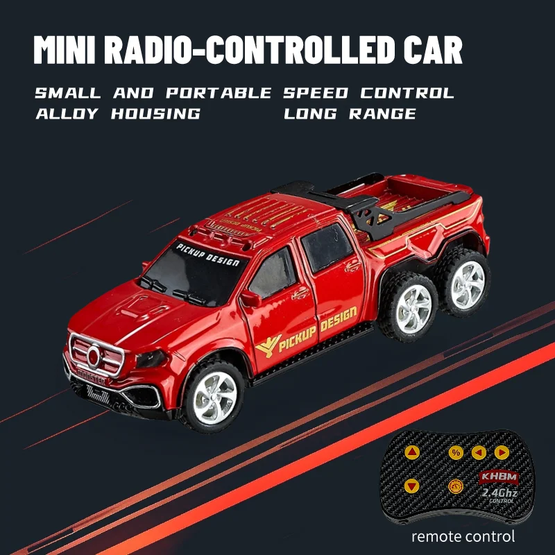 Neues RC-Auto, MINI-Legierung, 1/64 ferngesteuertes Auto, bequem zu tragen, 60 Minuten Arbeitszeit, Kindergeschenke, elektronisches Spielzeug