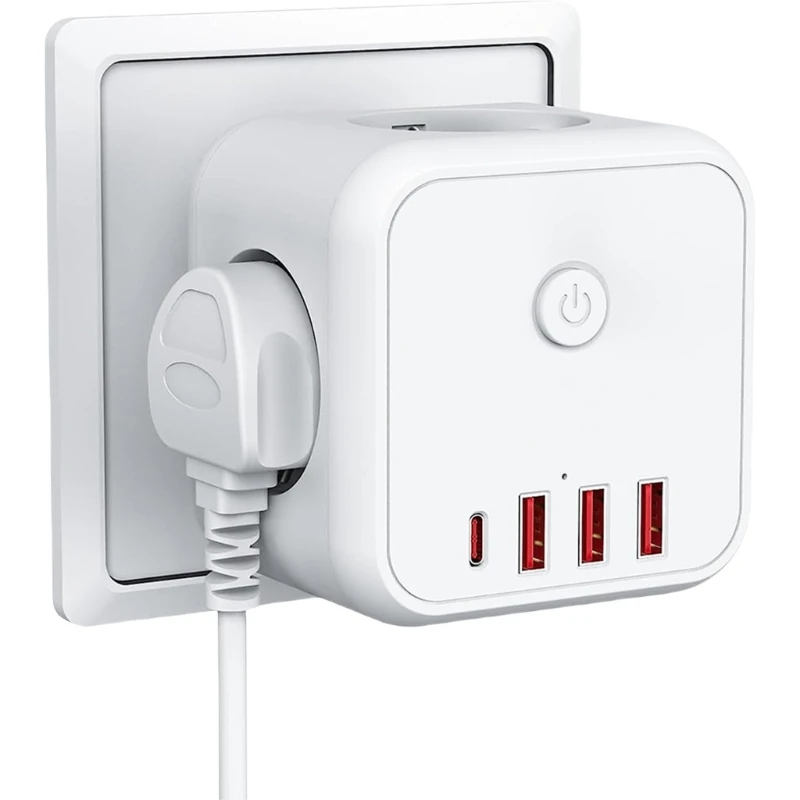 มัลติฟังก์ชั่นเยอรมัน Cube Power Strips แบบพกพา Designings ปลั๊กผนังพร้อม USB และ Wirel ชาร์จสำหรับของขวัญท่องเที่ยว