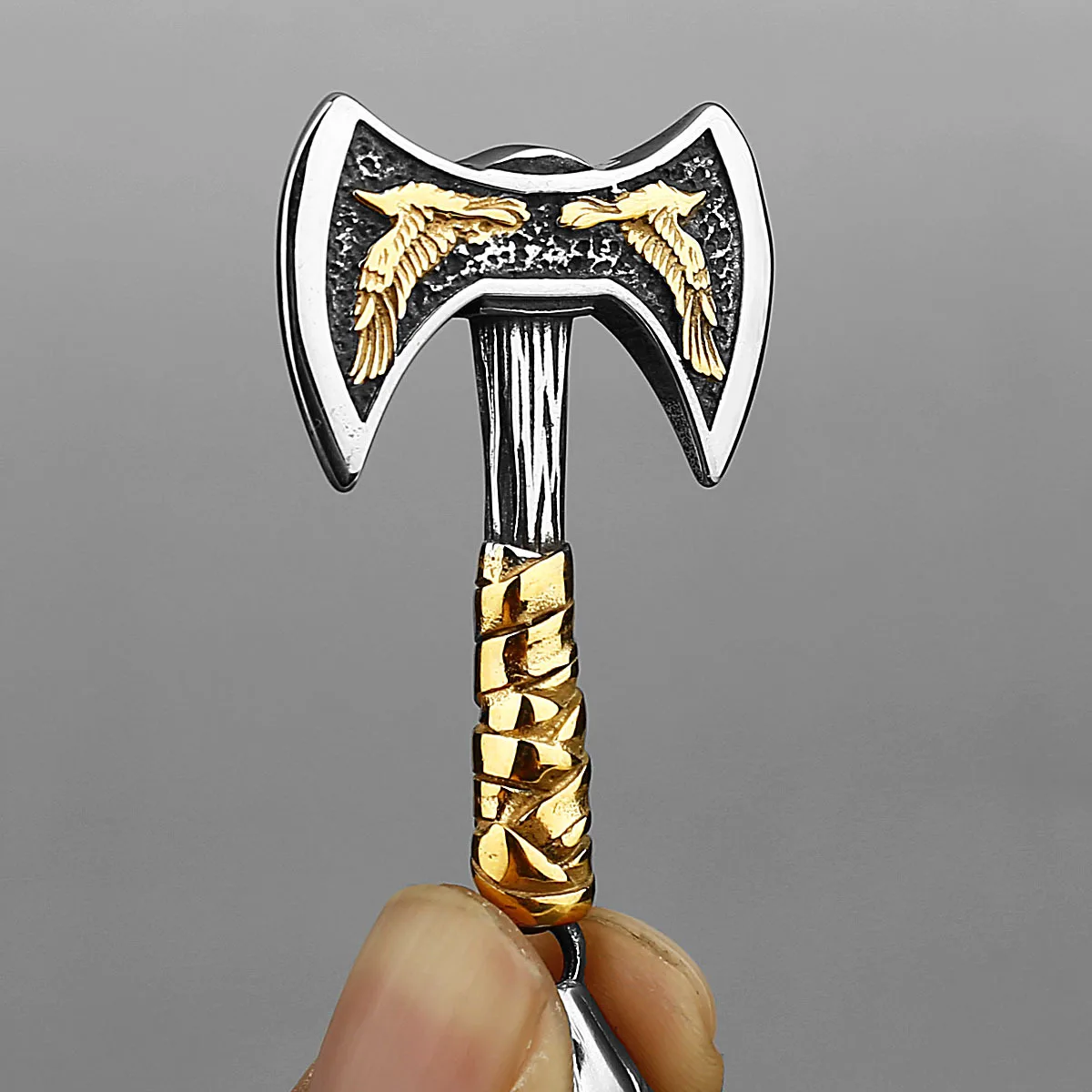YQ 316L Stainless Steel Viking Axe Pendant Necklace For Men Jewelry Accessories Dropshipping Items