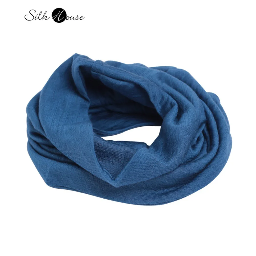 

Women's Winter New 100% Wool Warm Hooded Scarf with Solid Color Double Layer Versatile Knitted Neck Protection