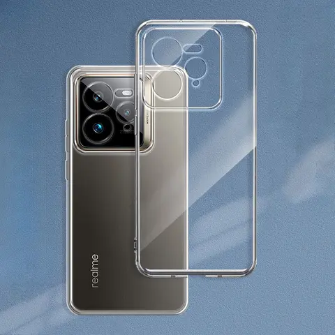 Realme GT7 Pro용 소프트 TPU 휴대폰 케이스, Realmegt7 7pro GT7Pro 용 투명 커버, 쉘 투명 실리콘 보호 뒷면 코크