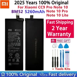 2024 Jahre Neue Original Batterie BM52 Für Xiaomi Mi Note 10 Lite/Mi Note 10 Pro/CC9pro CC9 Pro 5260 mAh Batterien Schnelle Lieferung