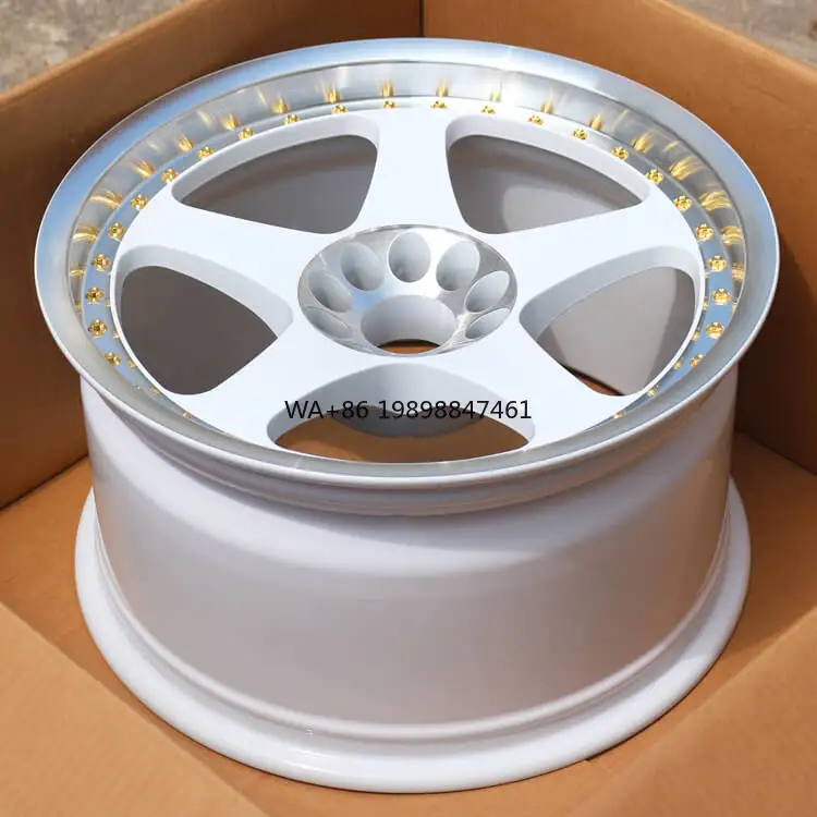 

Pearl White Sport 16 Inch Aluminium Alloy Two-piece Forged Polished Edge Multi-Spoke Wheels