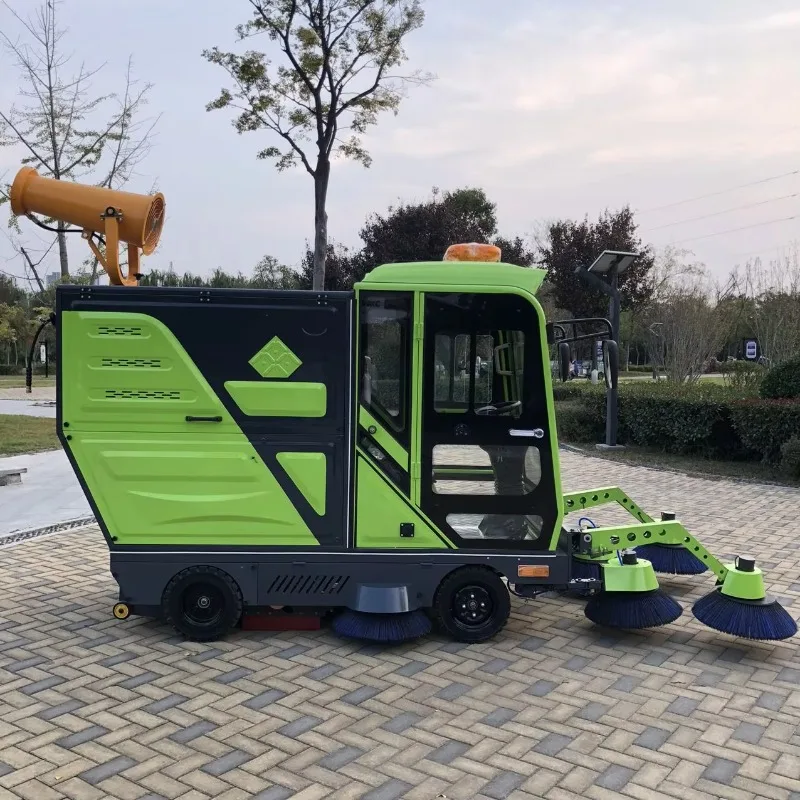 

New High-Pressure Cleaning Equipment For Concrete Floor Sweeper Electric Ride-On Compact Enclosed Industrial Street Sweeper