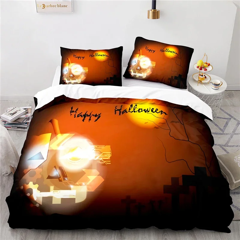 Happy Halloween 3d печатный пододеяльник комплект забавный декор для спальни комплект постельного белья для взрослых и детей Twin Full Queen King комплект постельного белья подарки