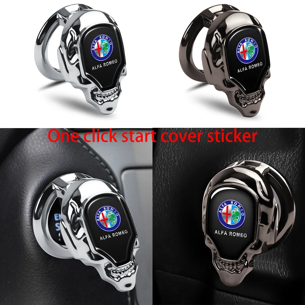 1pc Engine Start Stop Switch Button Cover Sticker For Alfa Romeo Giulietta GT 159 147 156 Mito Stelvio Volante Car Accessories