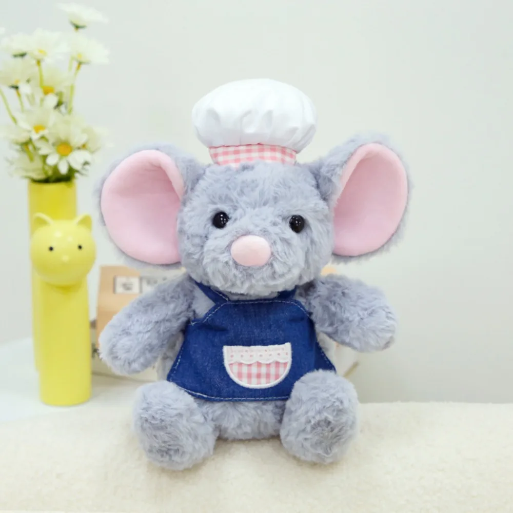 

PP Cotton Chef Shaped Mouse Plush Doll Fluffy Soft Mouse Plush Toy Ins Cartoon Mouse Chef Stuffed Dolls Kids Gifts
