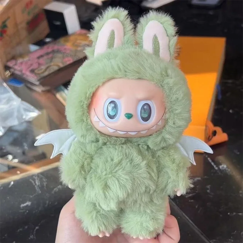 

10 см для Labubu, одежда, большой ангел, белый, розовый кролик, плюшевая детская одежда, милая и модная хлопковая кукольная одежда с ангелом, наборы кукол