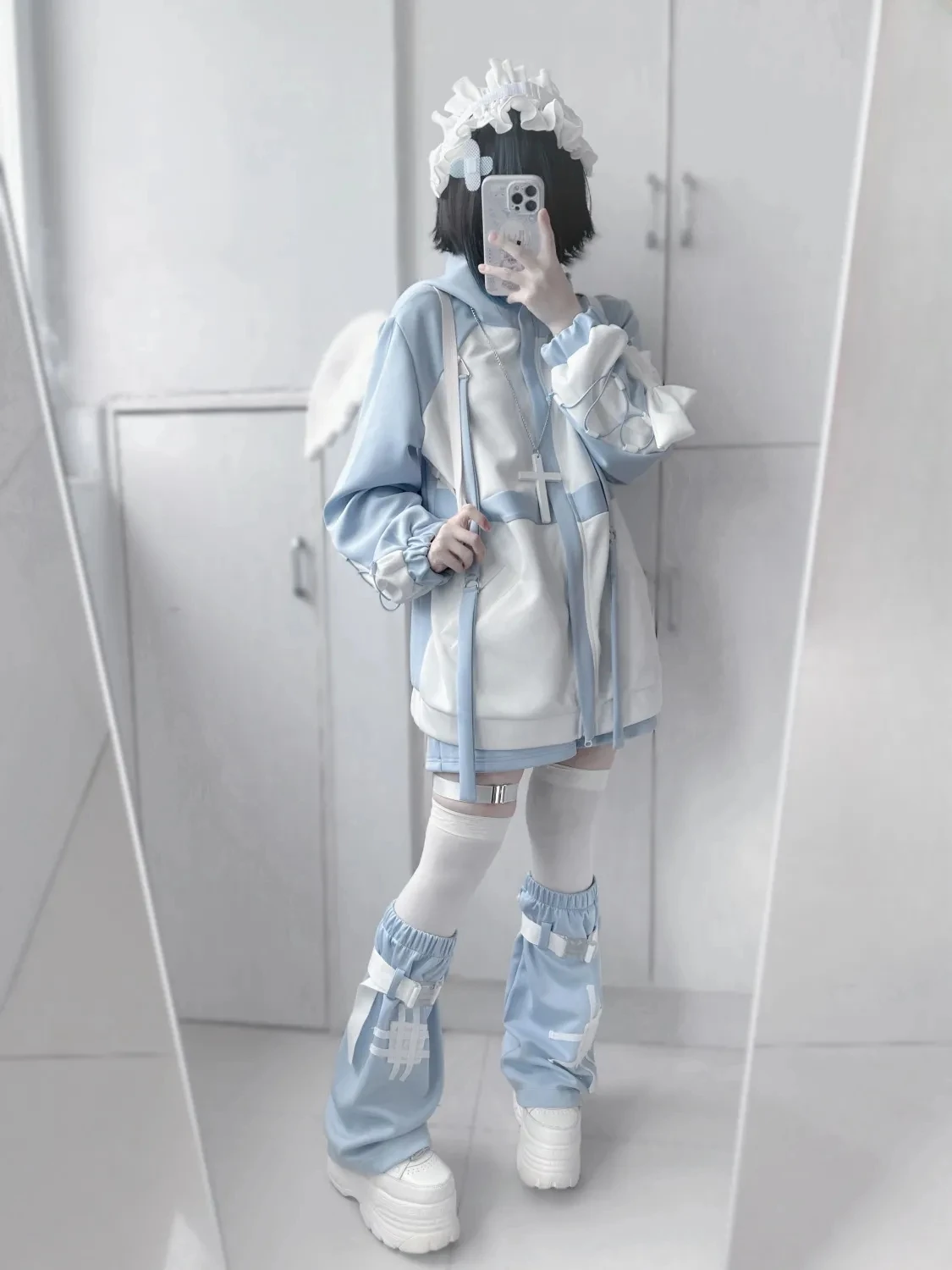 

Original New Long Sve Outfit Soft Girl Y2K Tee Piece Set Spring Autumn Winter Seasonal Water Color Series Faionable Wo...