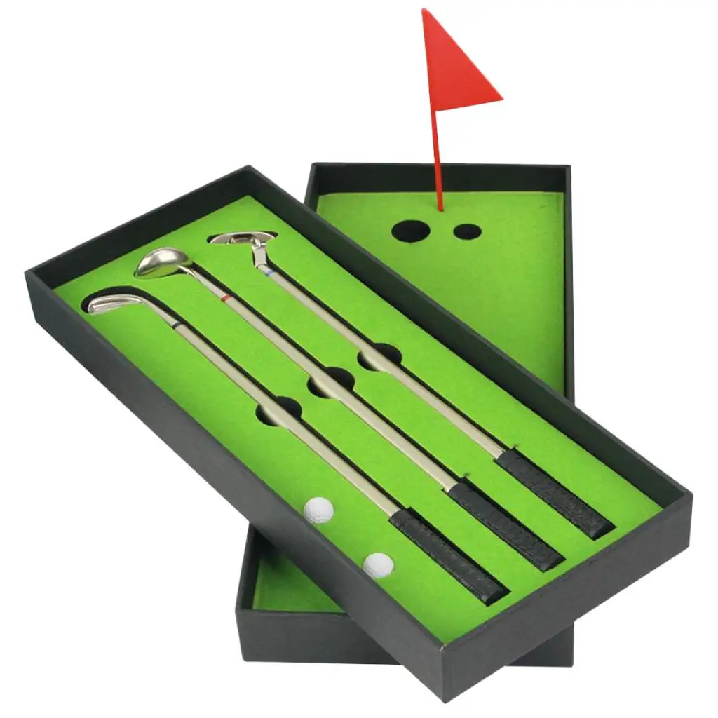 Luxuriöse Golfschlägermodelle, Kugelschreiber / Geschenkbox mit Putting Green