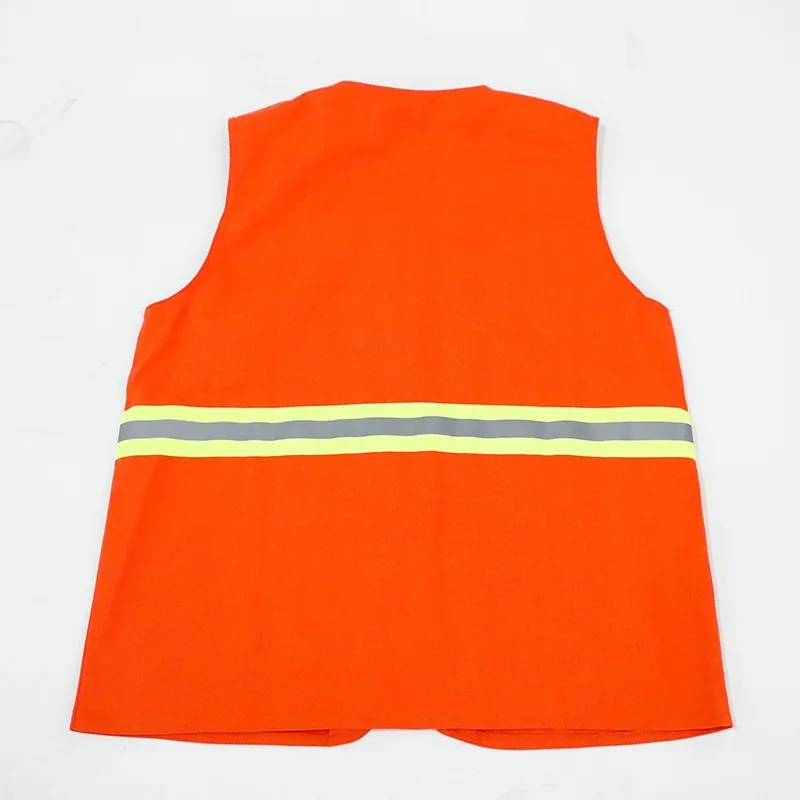 Fire Vest Reflective Orange Zipper Fire Vest Sanitation Overalls