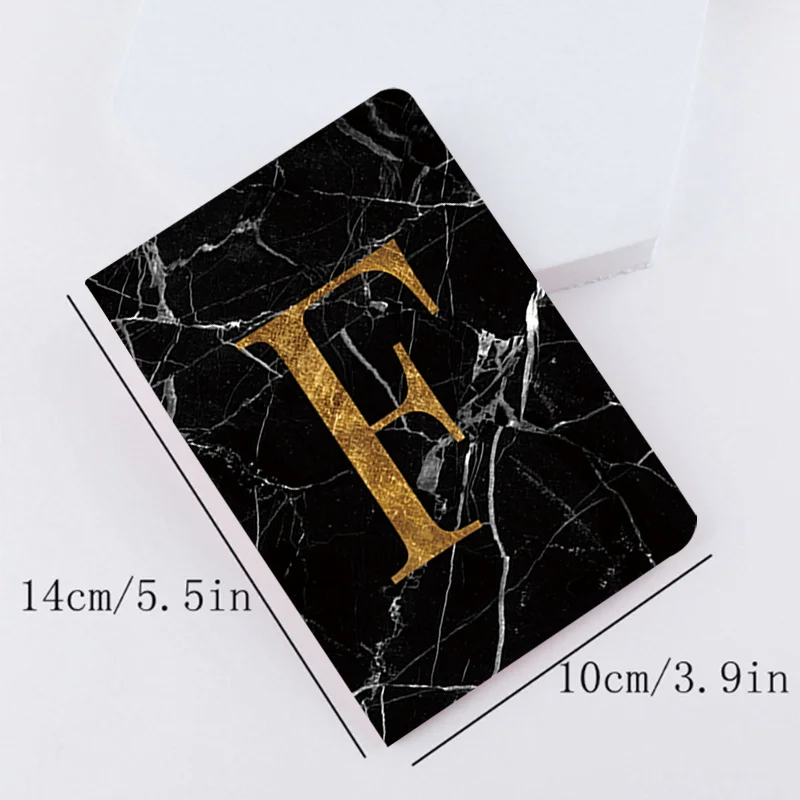 Thời Trang Nam Nữ Da Hộ Chiếu Passport Cover Pu Du Lịch ID Thẻ Ngân Hàng Giá Đỡ Blackmarble Họa Tiết Chữ Hộ Chiếu Gói Tin Ví Bao Da Kim Tuyến