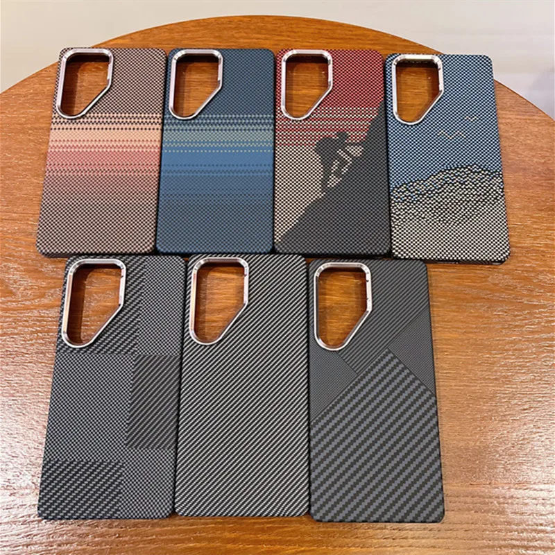 

For Samsung S25 S24 S23 Ultra Magnetic Phone Case Magsafe Charging Carbon Fibre Texture Shockproof Pc Hard Cover