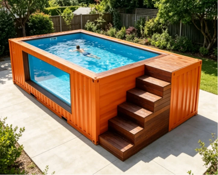 Custom Size Above Ground Container Pool Villa Backyard Fast Installation Prefab Modular Pool