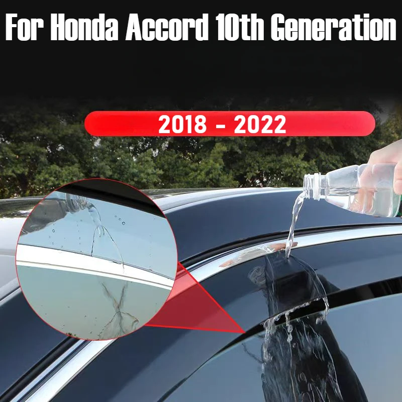 

For Honda Accord 10th Generation 2018 - 2022 Window Visor Vent Shade Rain Sun Guard Deflector Awnings Shelters Covers