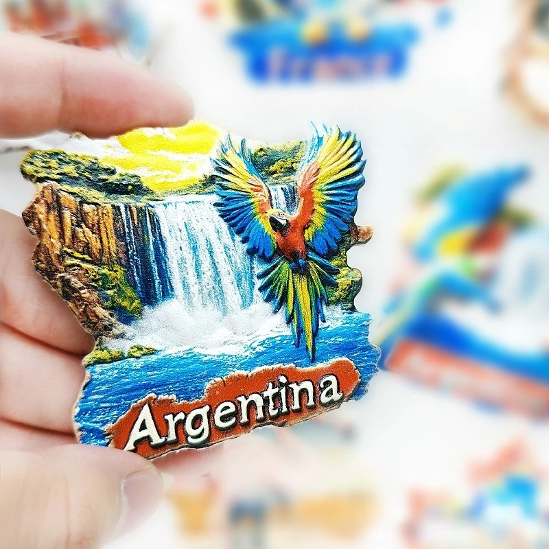 Argentine Iguazu Falls Refrigerator Sticker Travel Companion Gift 3D Magnetic Sticker Home Decoration
