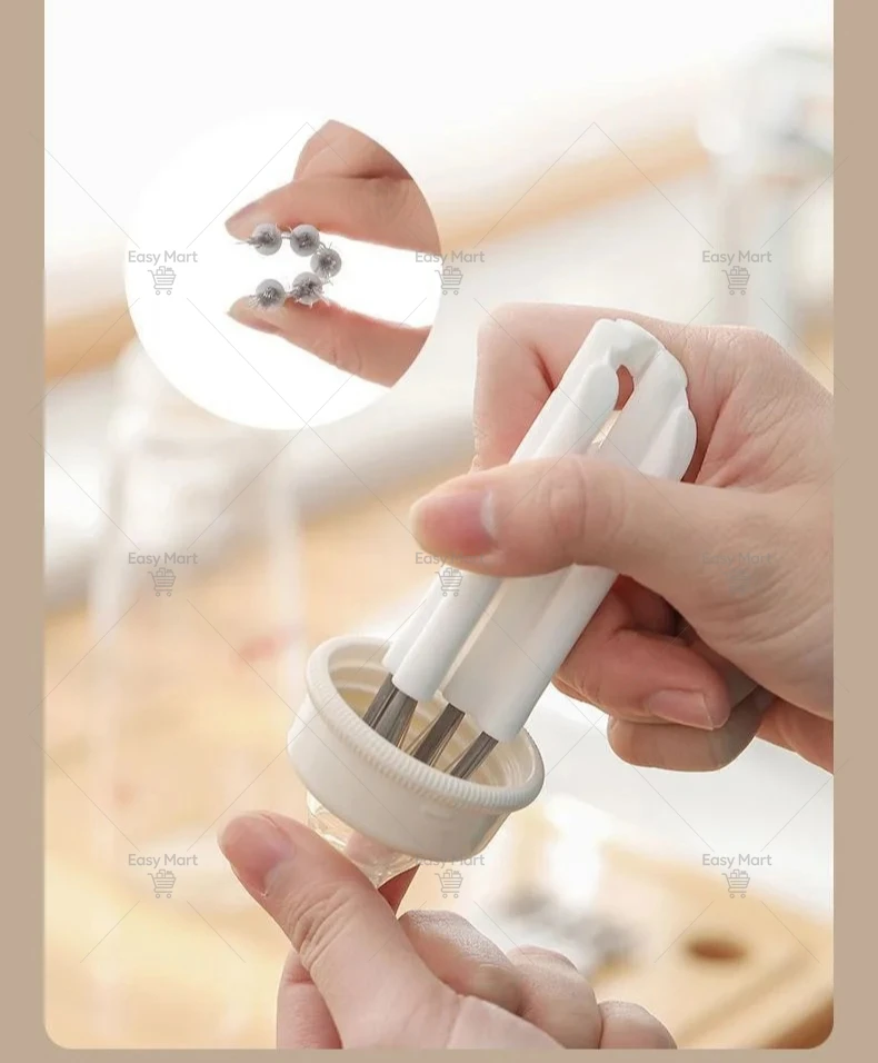 Random color, single product Kitchen household artifact milk bottle thermos cup groove  cleaning multi-functional cleaning brush