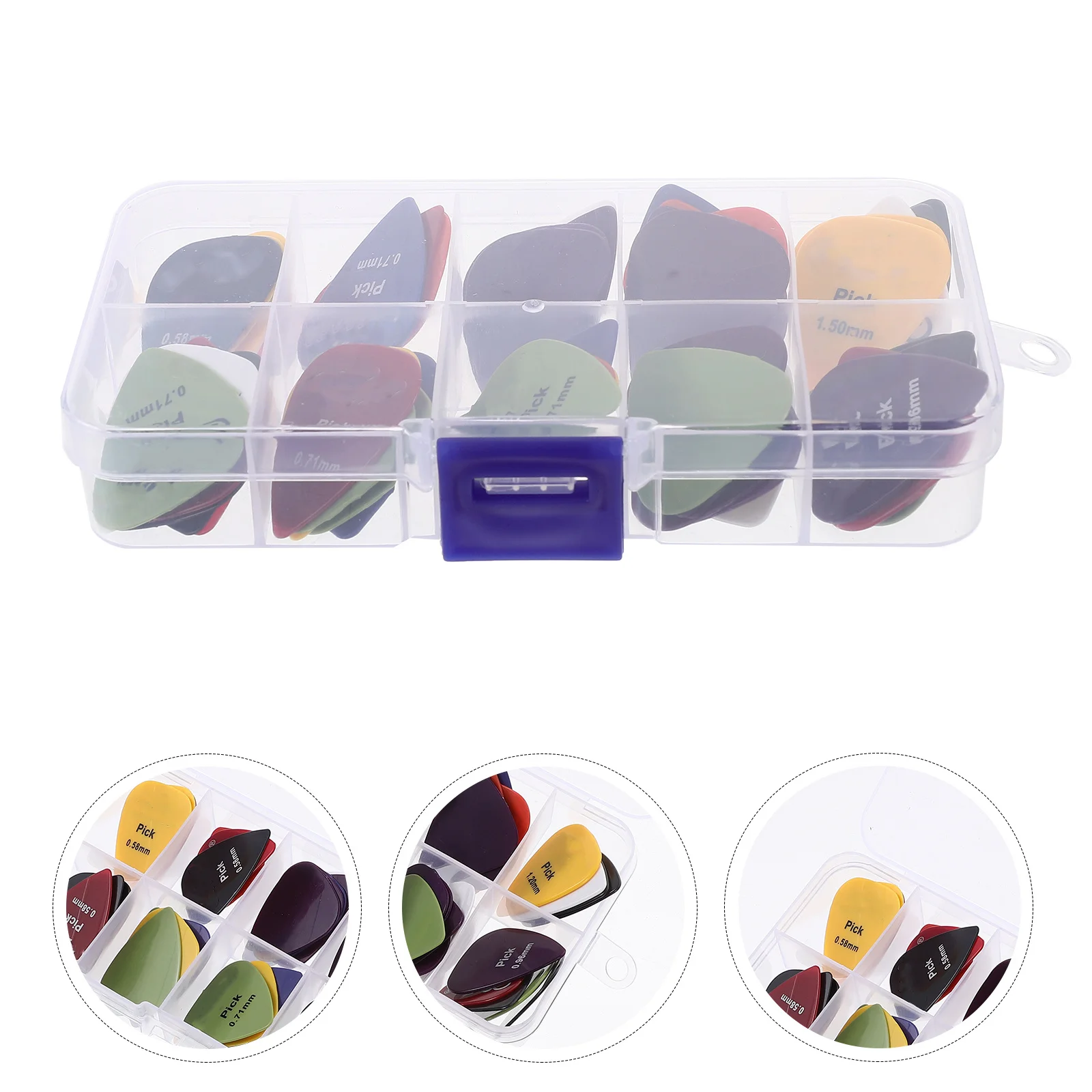 

50Pcs Guitar Picks Professional ABS Resin Thick Small Lightweight for Electric Acoustic Bass Ukulele Stage Practice