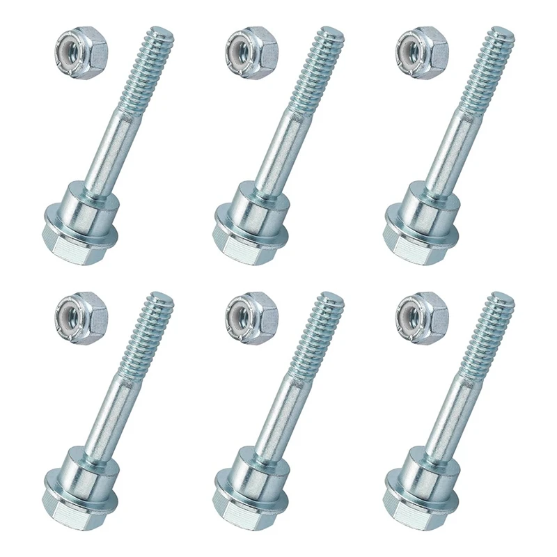 A03F Snow Blower Shear Pins Replacement for Poulan 580790401 - 6 Pack Bolts Nuts Kit