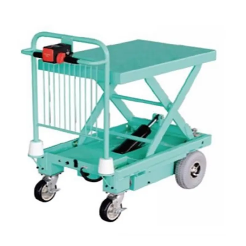 【Best-selling】Portable Electric Hydraulic Scissor Lift Table Trolley Small Hydraulic Lift With Four-Wheel Foldable Platform OEM