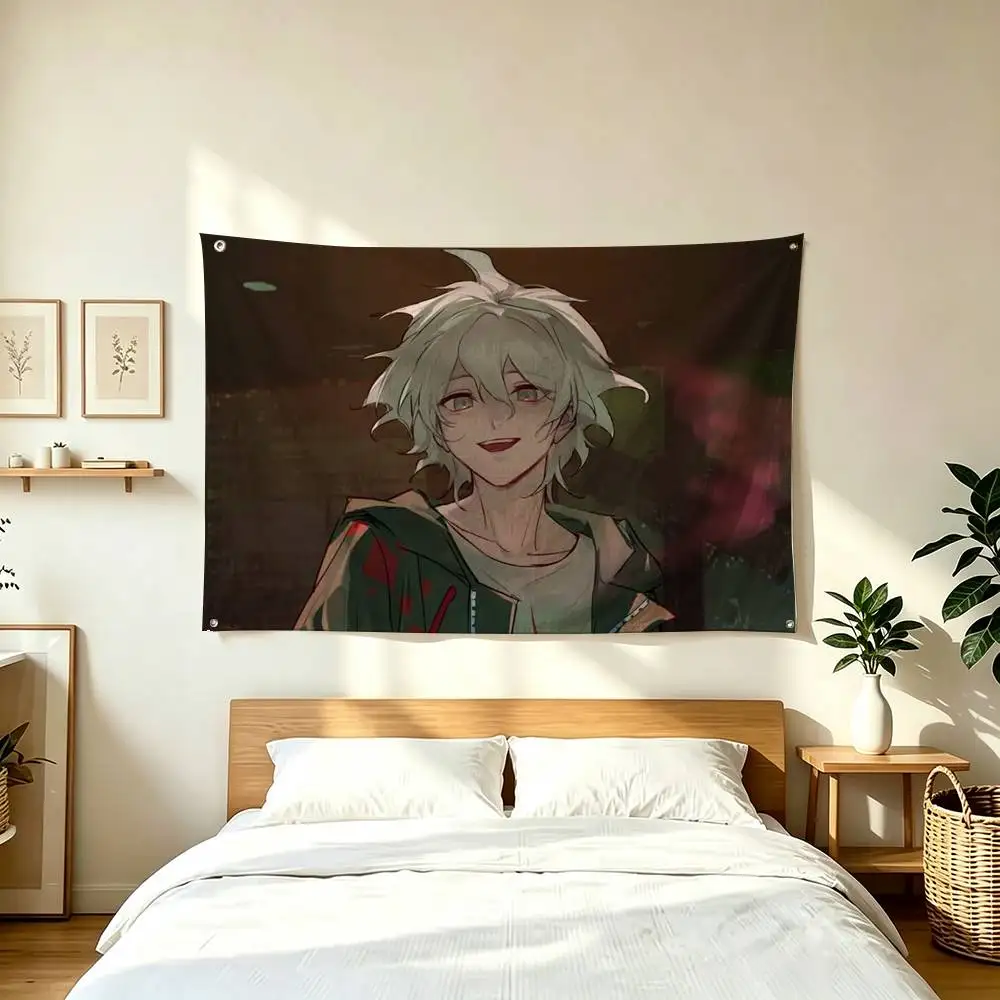 N-Nagito Komaeda D-Danganronpa  Flags Wall Hanging Tapestry Outdoor Garage Room Decorative flag Background Blanket