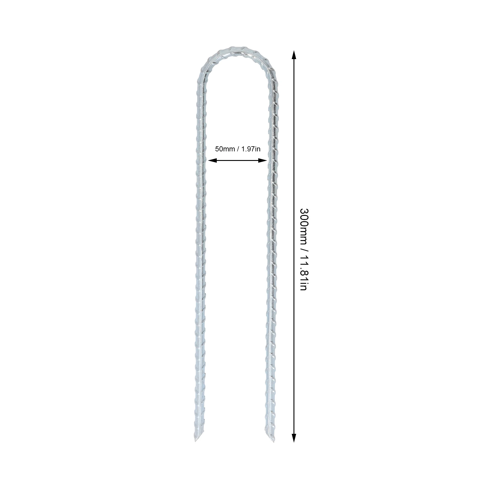 30 Uds estaca en forma de U 12 pulgadas gancho de trampolín de Metal suelo roscado para fijación estaca de trampolín estaca de gancho en U