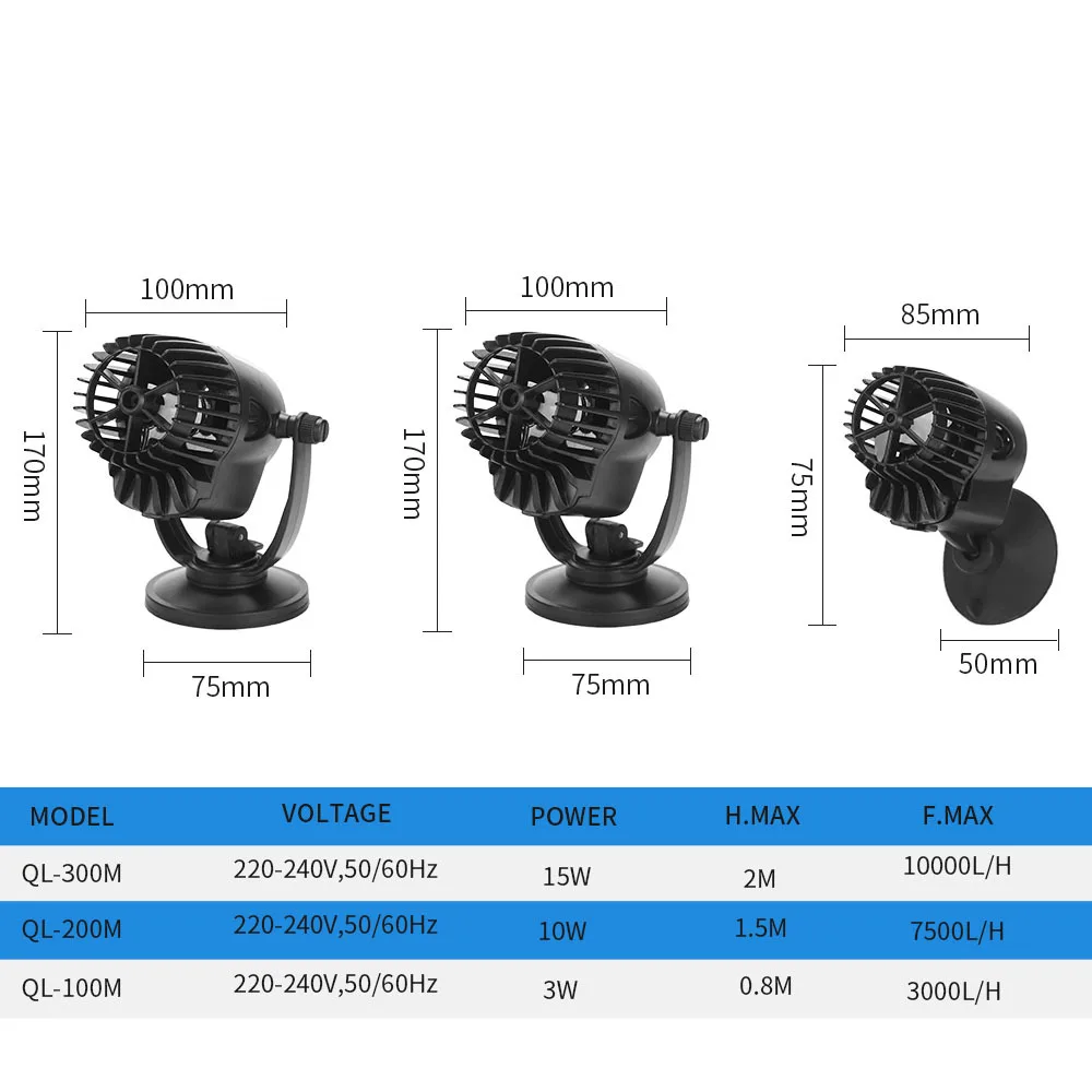 Wave Maker Wavemaker Water Pump for Aquarium Fish Tank Submersible Aerobic Pump Water Circulation Pump Flow Pump Surf Pump 220V