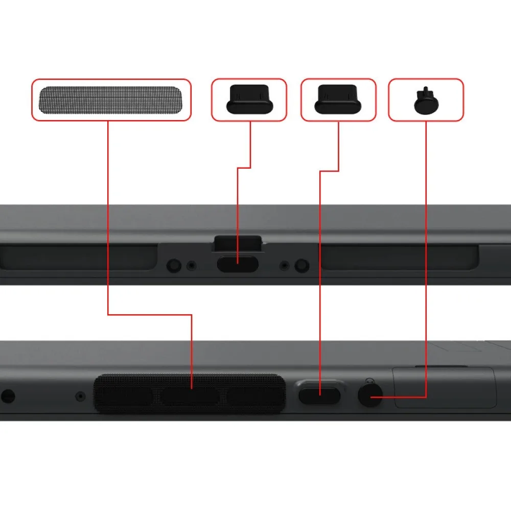 11 PCS/Set Dust Protector Silicone Port Plugs Anti-Scratch Dust Cover+Rocker Caps for Switch 2 Game Console Accessories