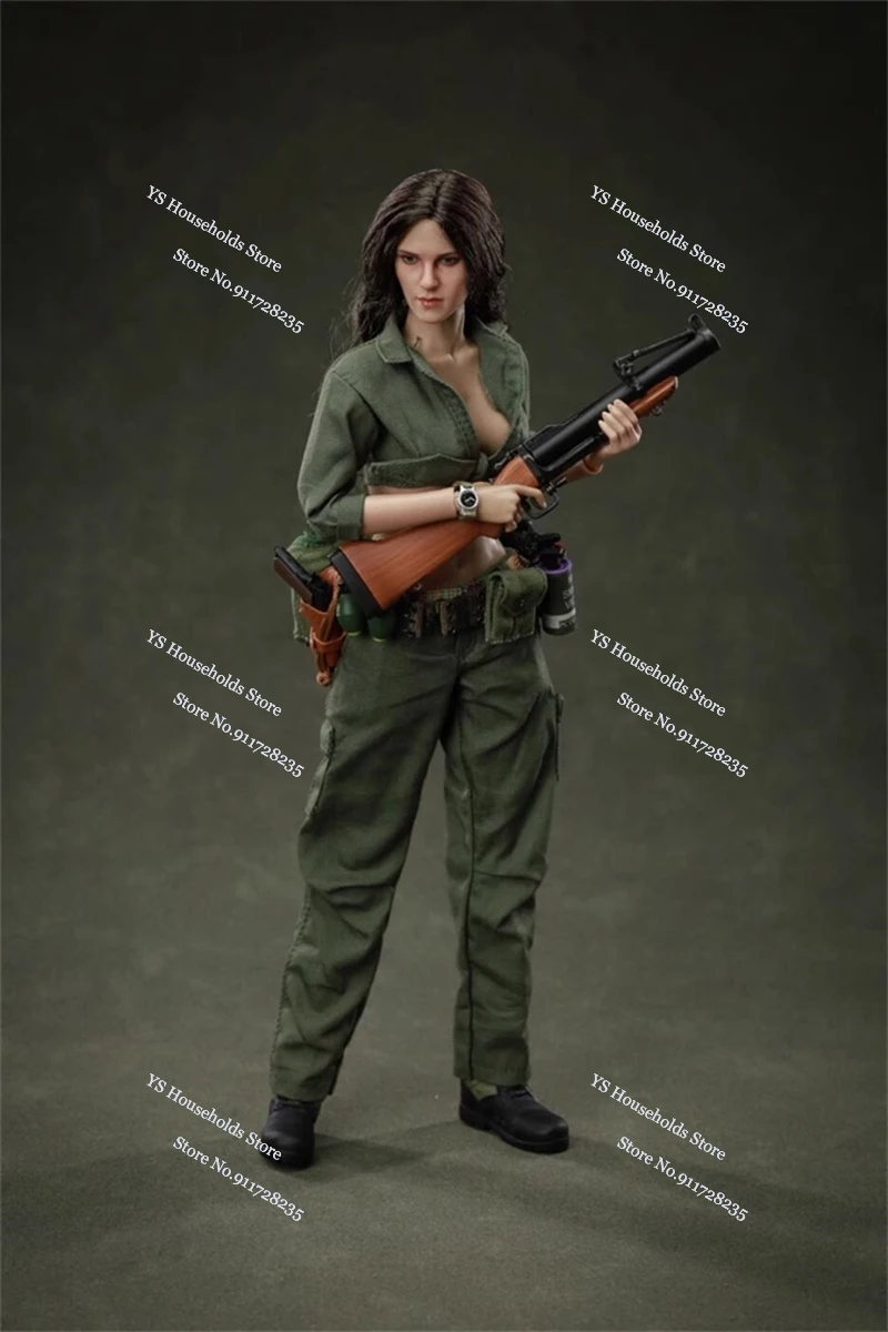 Em estoque 1/6 guerra do vietnã exército pano verde móvel soldado feminino histórico hobby fãs colecionáveis 12 "conjunto completo figura de ação