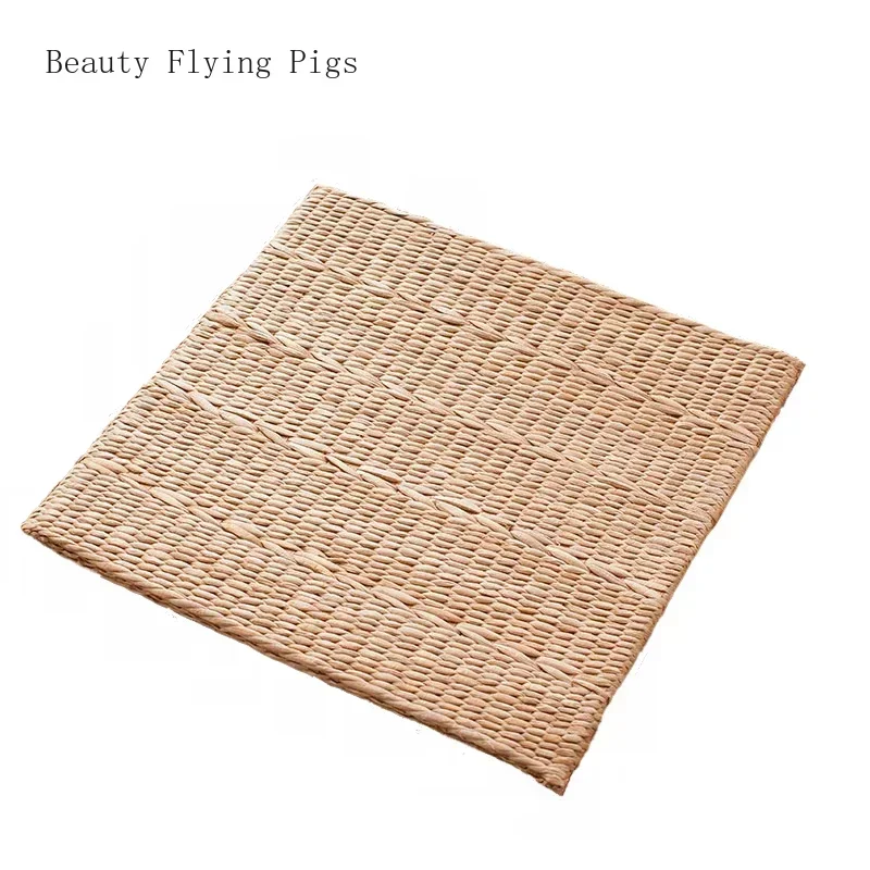 Idyllic wind straw handmade home ventilation cushion tatami cushion futon meditation worship Buddha mat square window floor mat