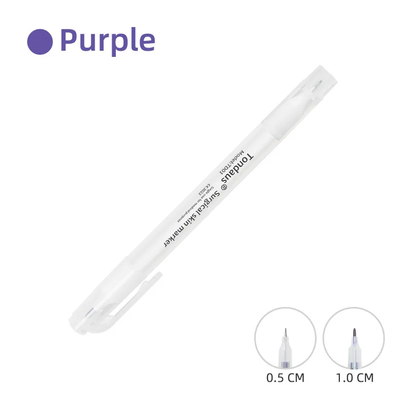 Pluma de marcado de bordado estéril para tatuaje coreano, pluma de marca quirúrgica para cejas, lápiz de posicionamiento de línea de labios flotante blanco impermeable