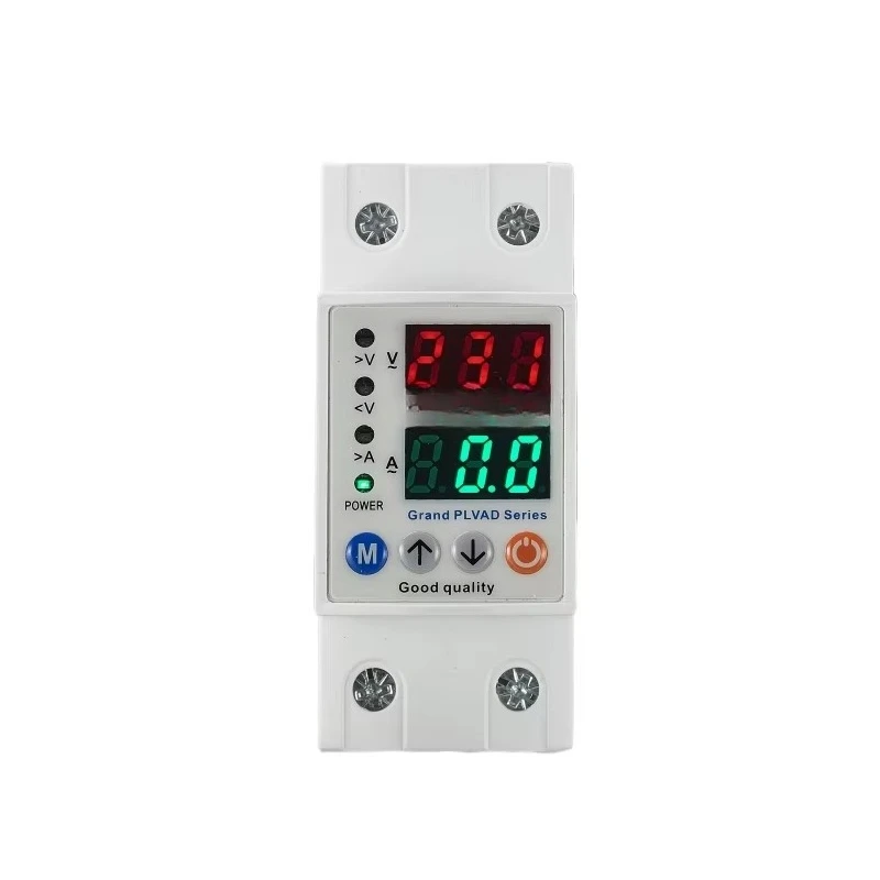 

Rail voltage protector Dual display adjustable voltage and overcurrent protection relay