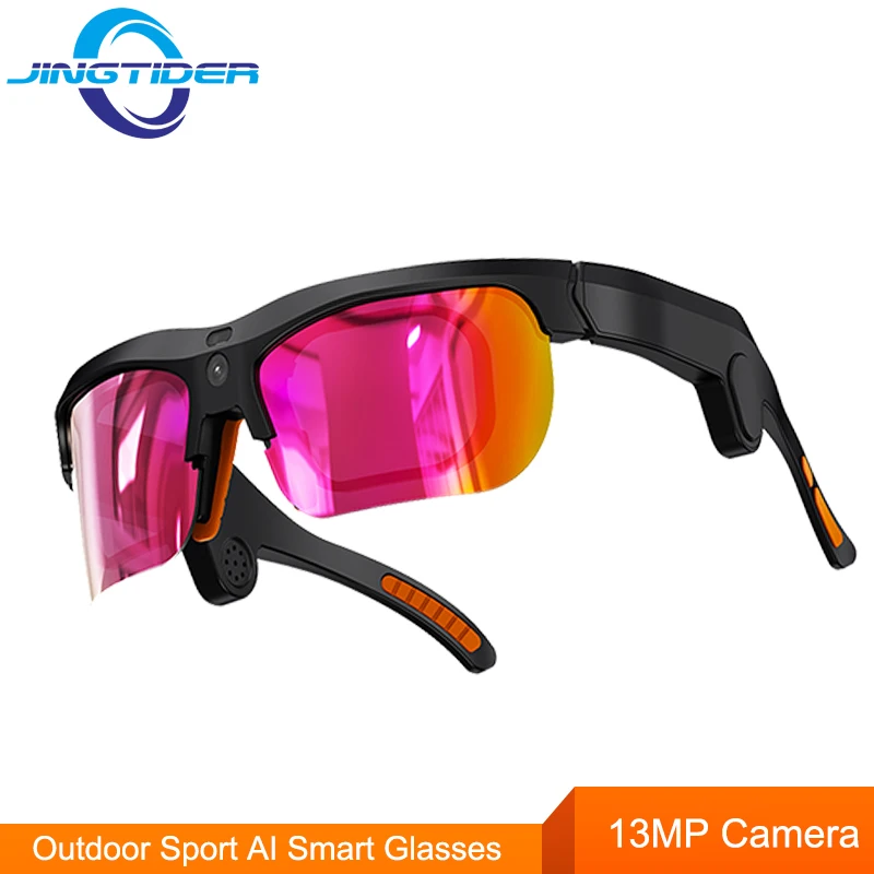 

S100 Sport Cycling AI Smart Glasses 13MP HD Camera Video Recording Open Stereo Sound UV Protection AI Translation Bluetooth Call